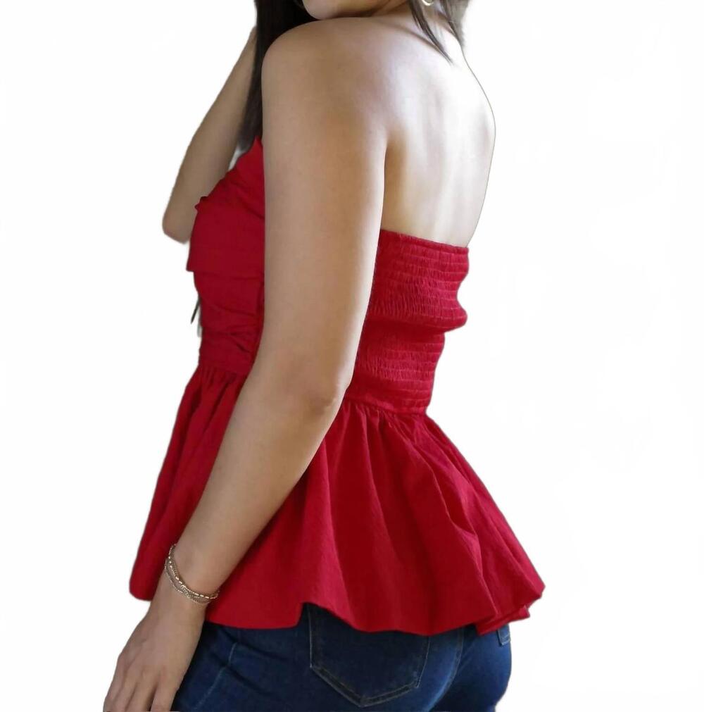 NEW TCEC ruby top in red - Picture 3 of 4